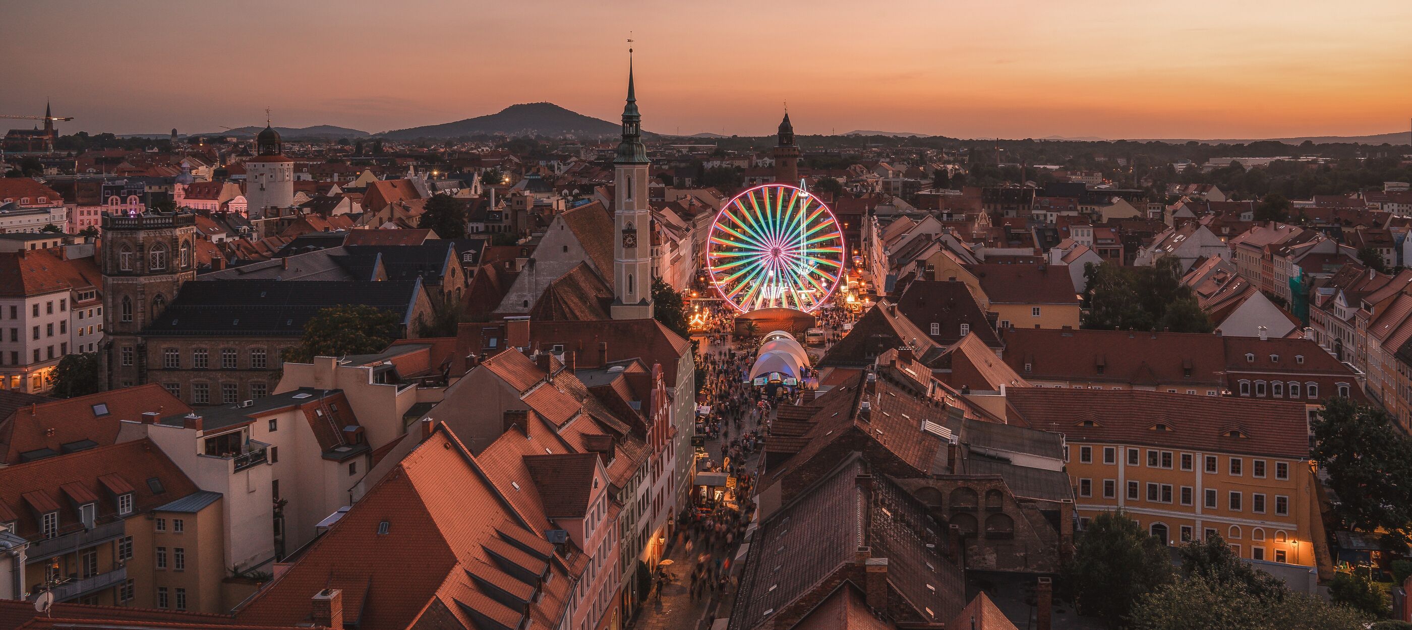 Panorama &uuml;ber das Altstadtfest in G&ouml;rlitz